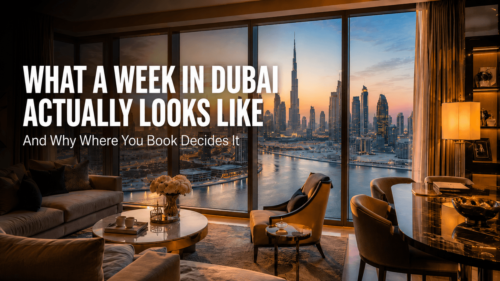 What a Week in Dubai Actually Looks Like (And Why Where You Book Decides It)