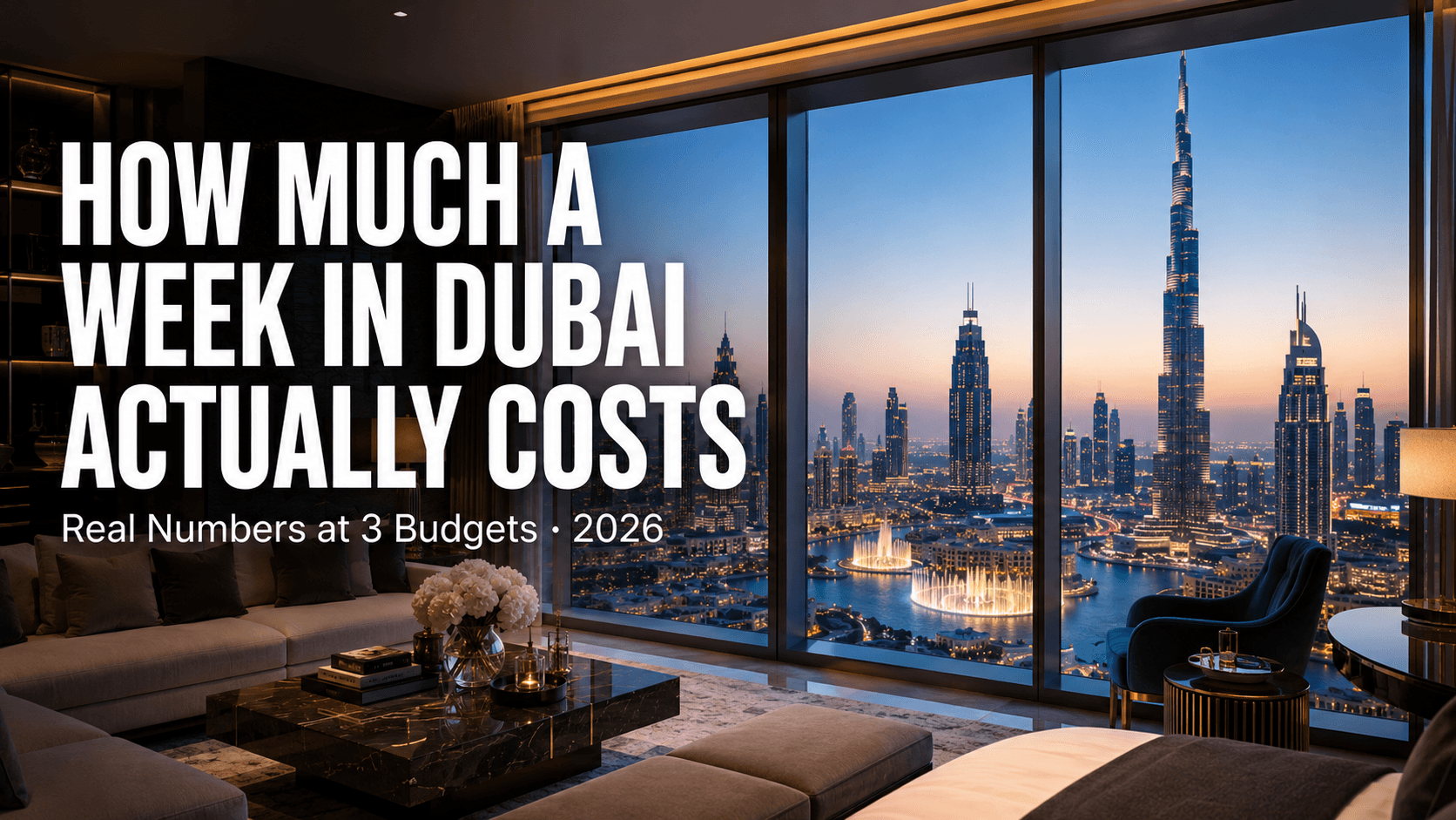 How Much a Week in Dubai Actually Costs: Real Numbers at Three Budgets (2026)