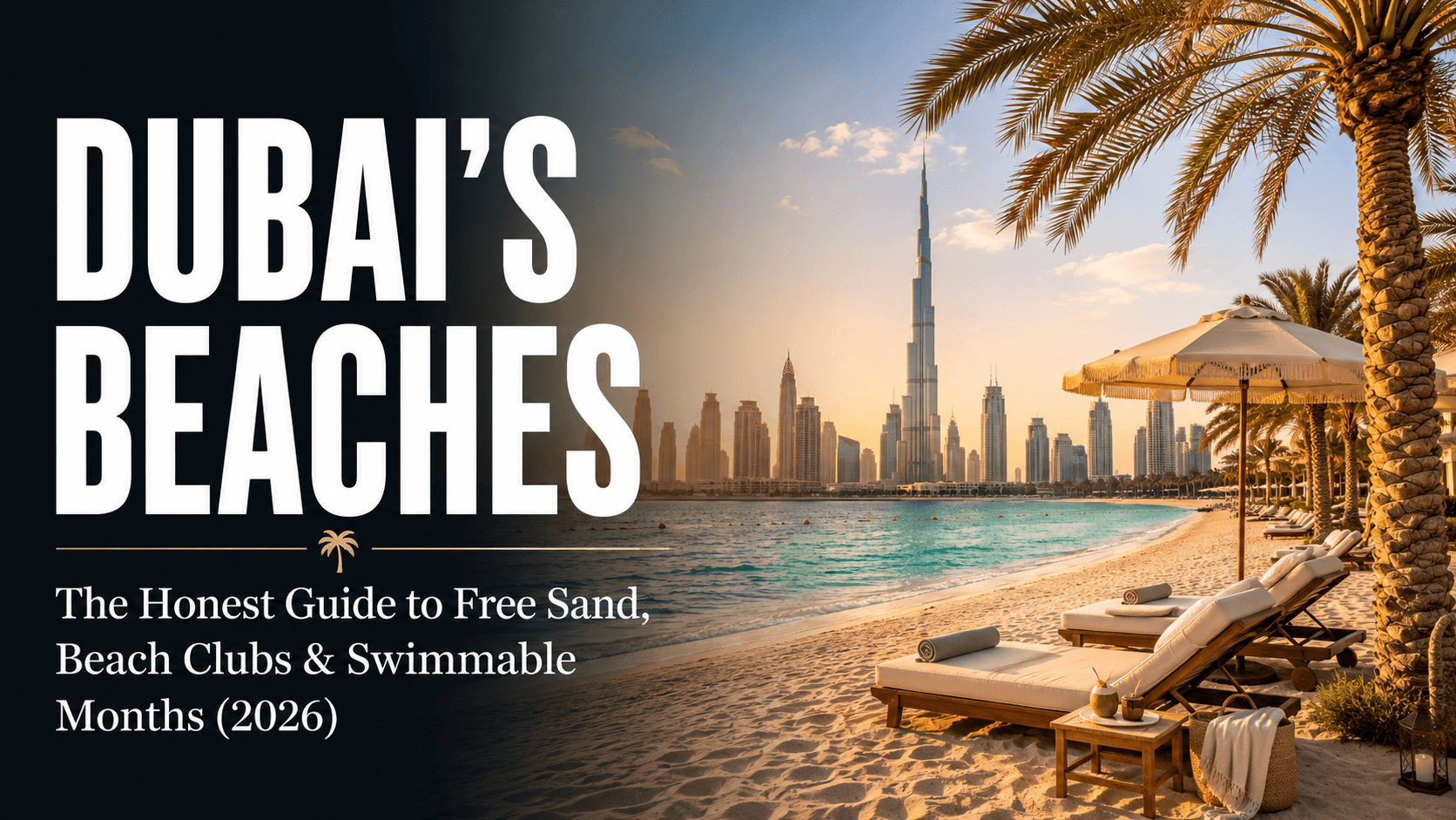 Dubai's Beaches: The Honest Guide to Free Sand, Beach Clubs & Swimmable Months (2026)